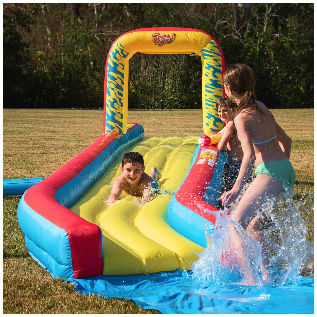 Wham-O 9.75m Inflatable Slip N Slide Water Slide with Blower Splash Zone