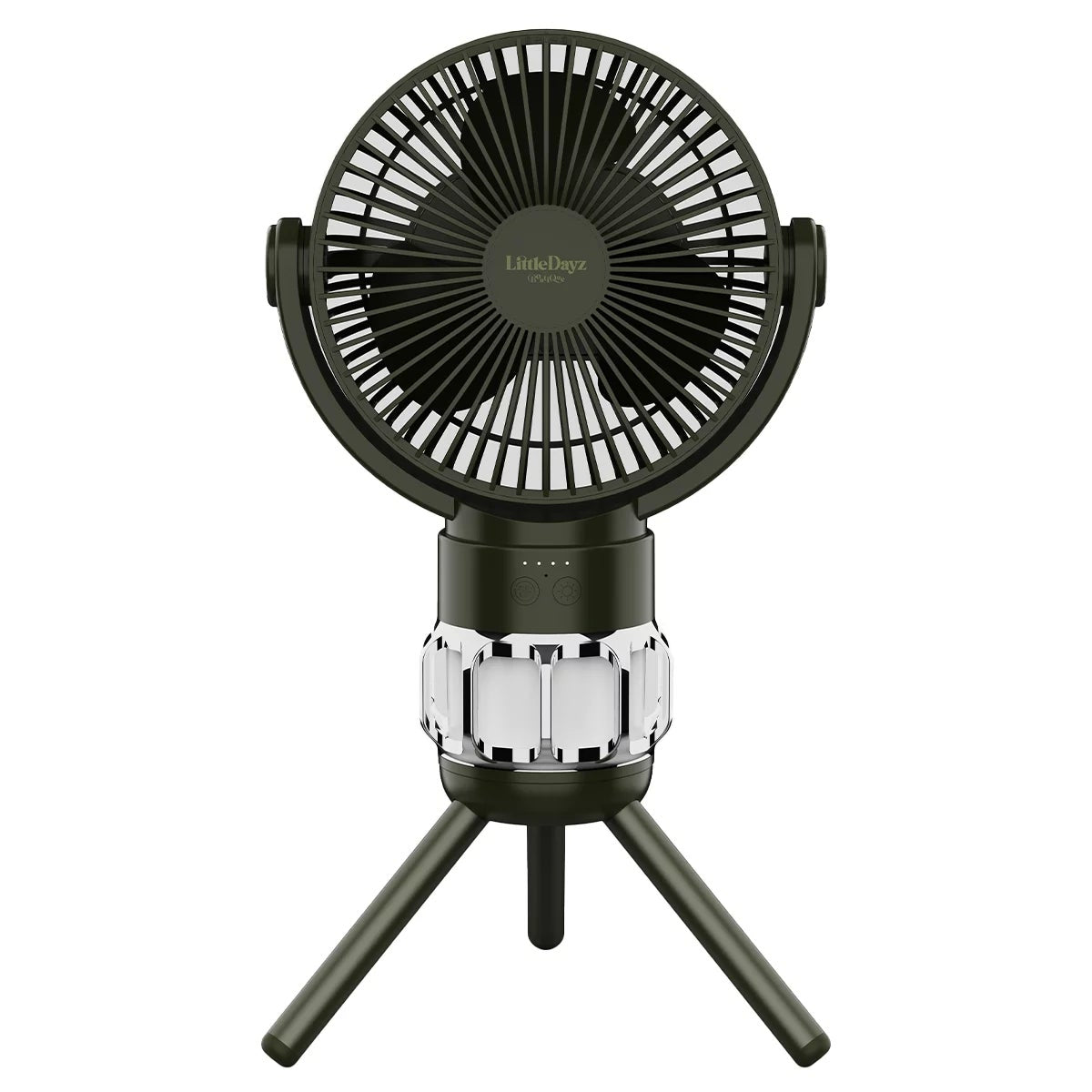LittleDayz Portable Camping Fan & LED Light Magnetic Remote 3 Fan Speeds QW-F33