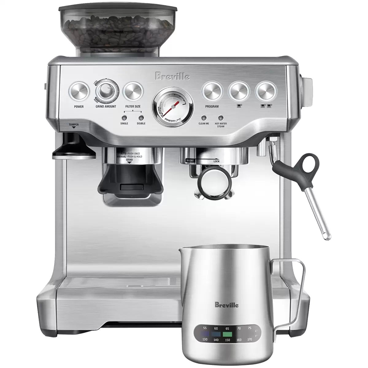 Breville BES875BSS Barista Express Espresso Machine Integrated Coffee Grinder