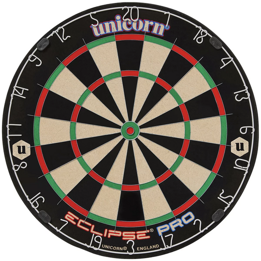 Professional Dartboard Set Unicorn Eclipse Pro+2 Sets Darts Home Bar Game 18"