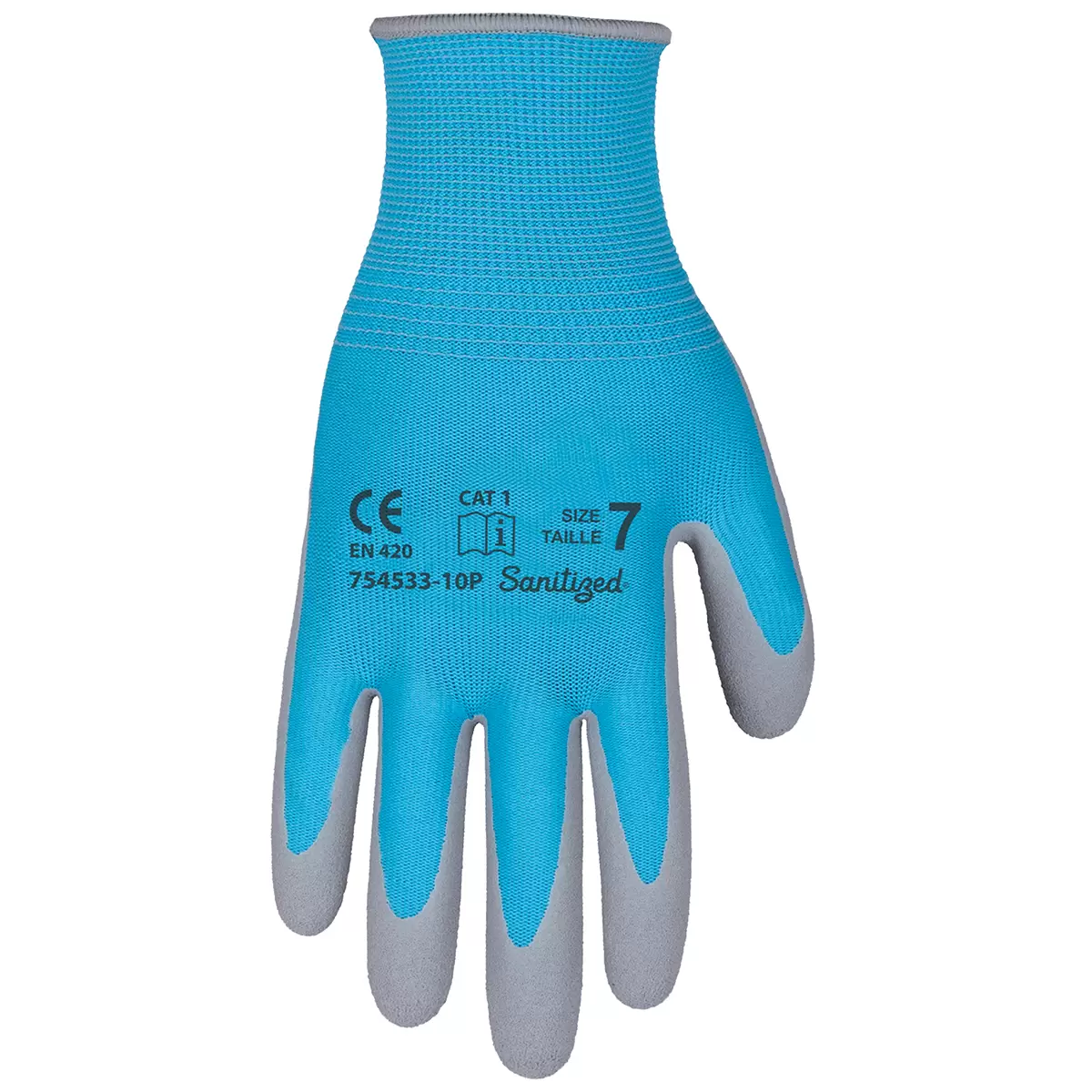 Groupe BBH Latex Foam Gloves 10 Pack Gardening Work Safety Grip Gloves Multi