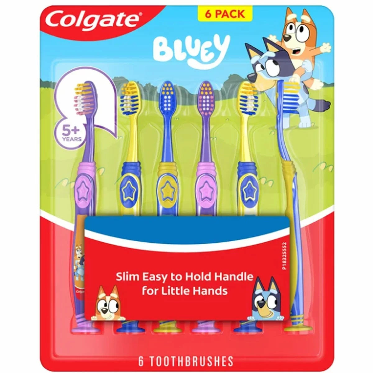 Colgate Bluey Kids Manual Toothbrush 6 Pack Extra Soft Bristles