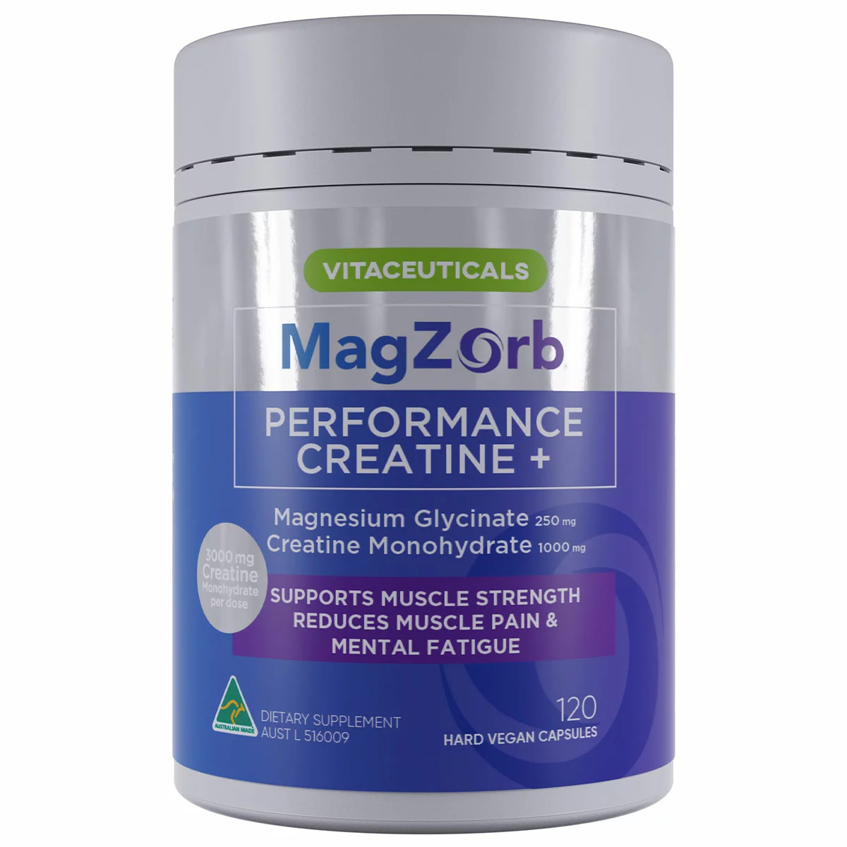 Vitaceuticals Magnesium + Creatine 120 Capsules Muscle Recovery Energy Supplemen
