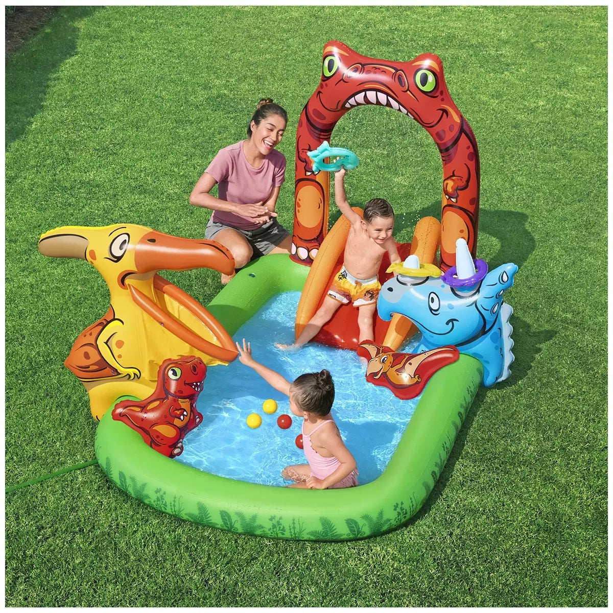 Bestway Jurassic Splash Play Centre Inflatable Dinosaur Playset Kids Water Pool