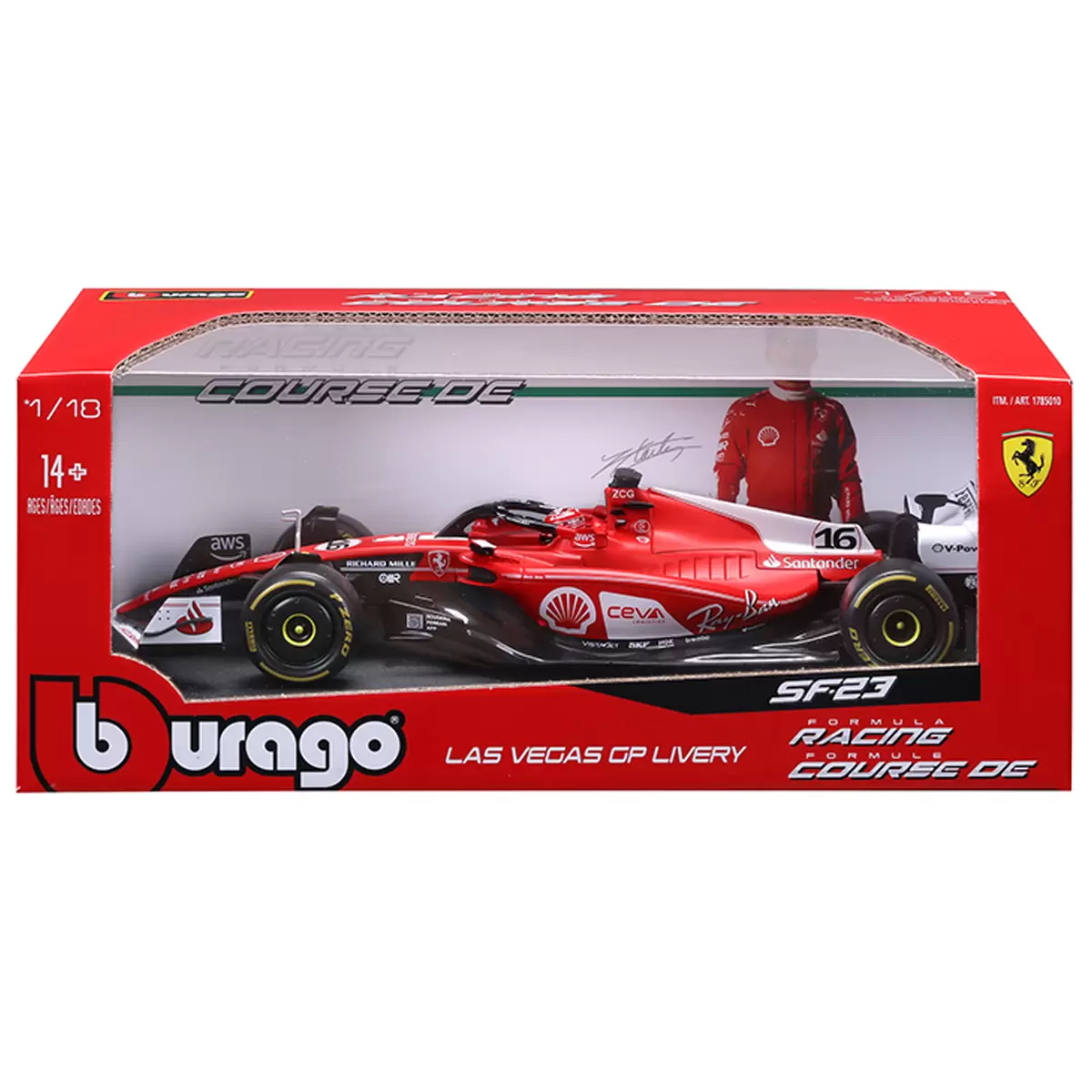 Maisto 1:18 Scale Formula 1 Diecast Cars Ferrari SF-23 2023 Las Vegas Charles Free Shipping