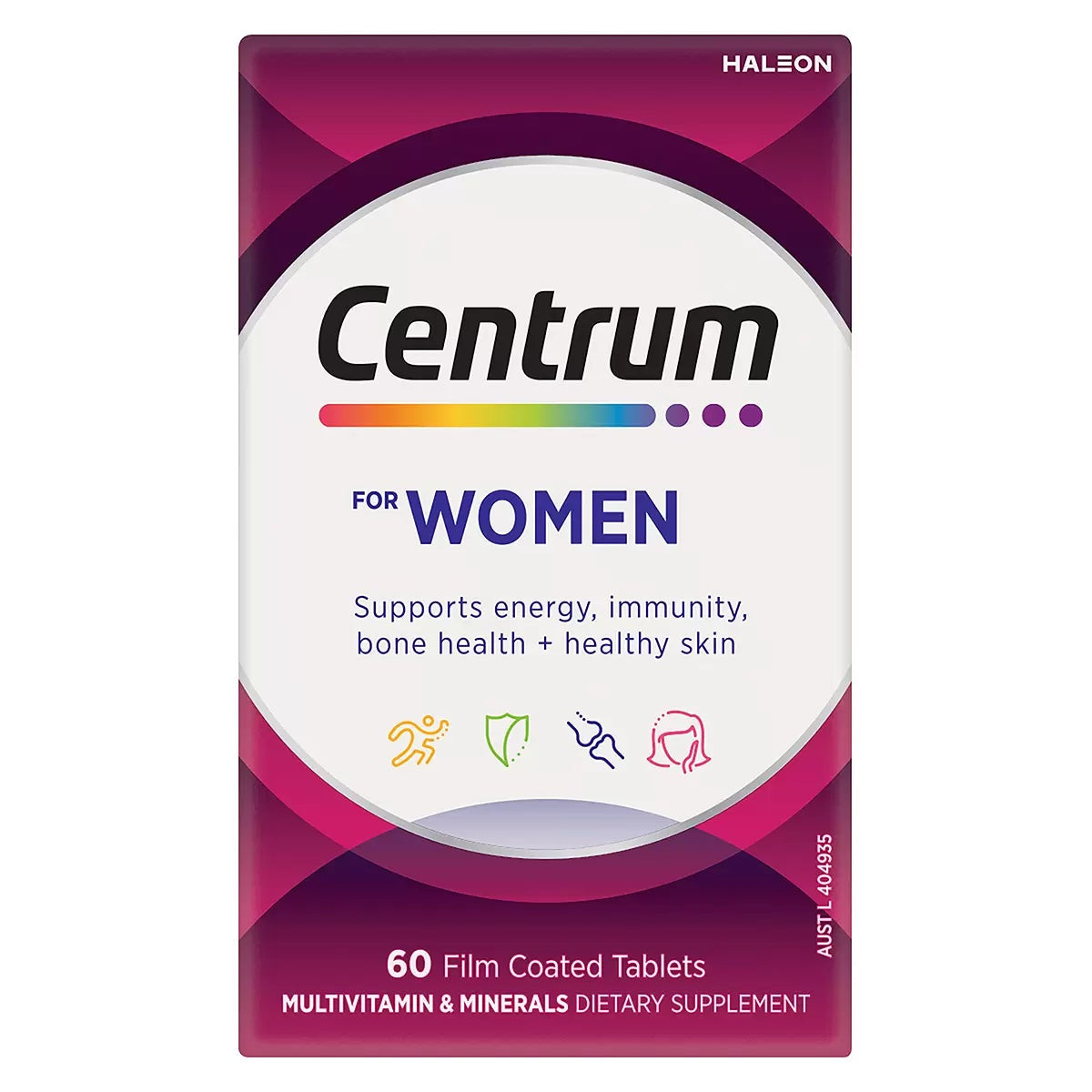 Centrum Women Multivitamin 120 Tablets 2 x 60 Vitamins Minerals Energy Immunity