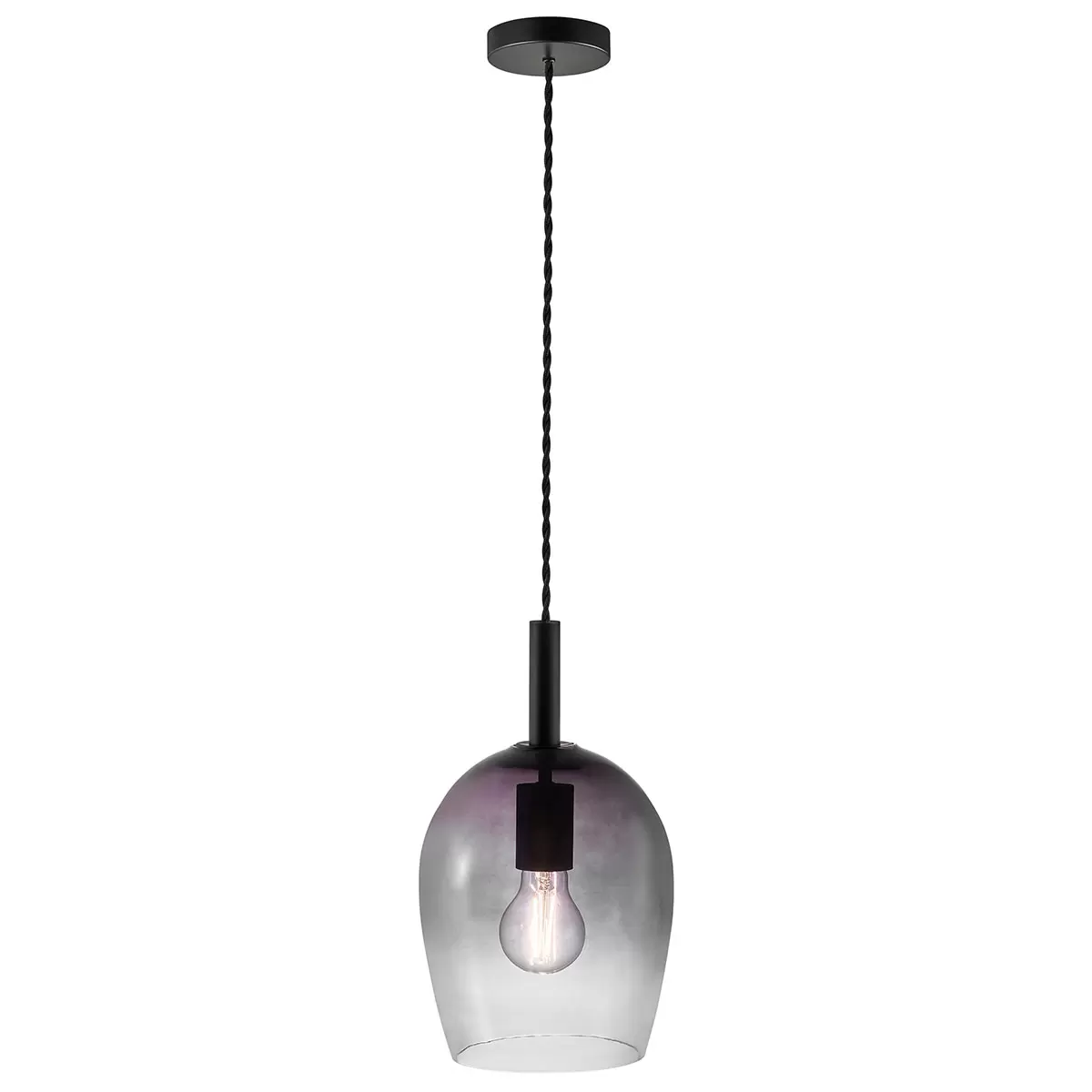 Nordlux Uma 18 Pendant Light Smoke Glass Modern Ceiling Hanging Light E27