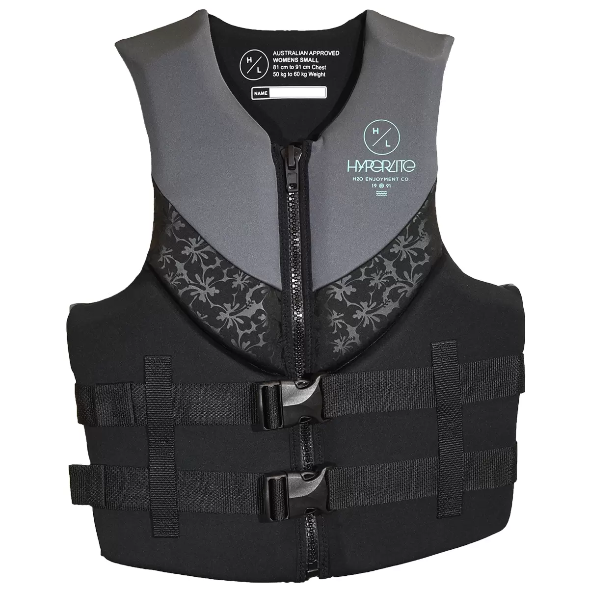 Hyperlite Segmented Front Entry Women's Life Jacket Vest Black, Size Large