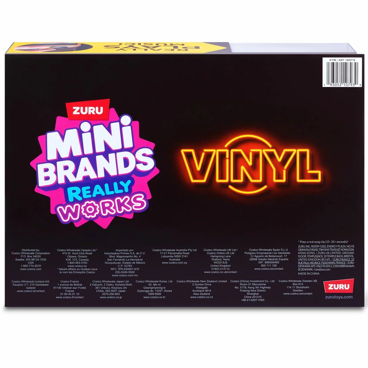 Mini Brands Mini Vinyl Record Player Set 3 Capsules 13 Mini Records Music Toy