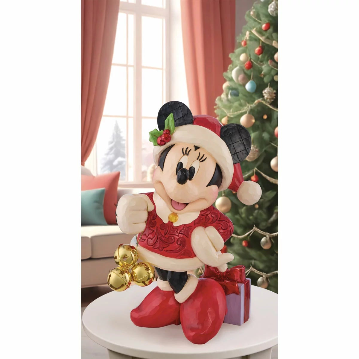 Jim Shore Traditions Minnie Mouse Santa Statue 43.18cm Christmas Holiday Decor