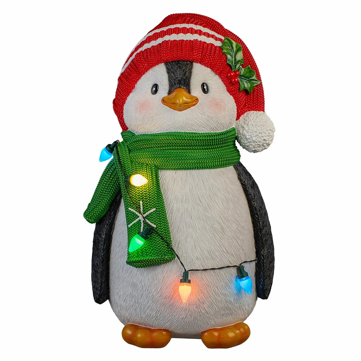 60.9cm Light Up Christmas Penguin Greeter 5 LED Lights Holiday Indoor Outdoor De