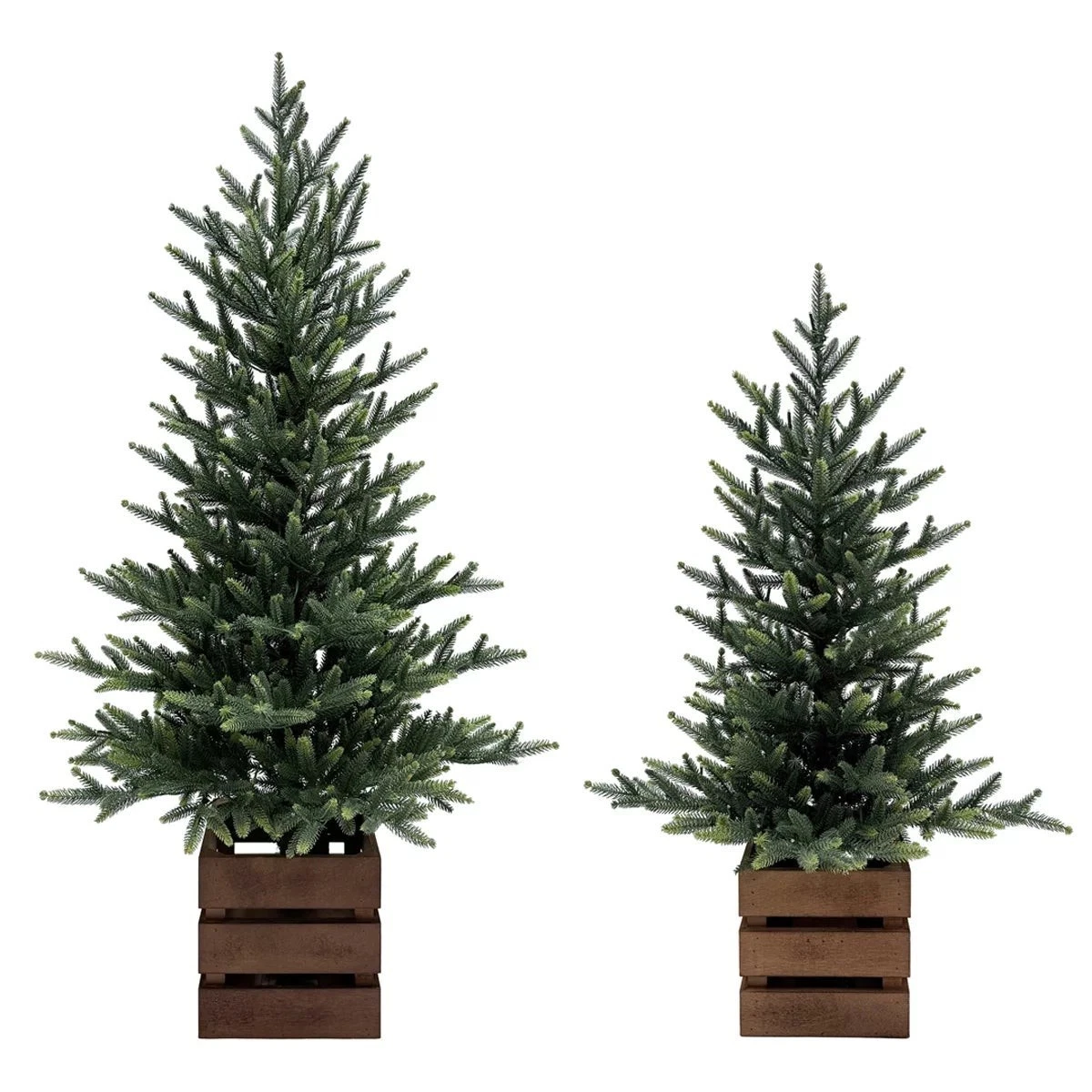 CGH Pine Trees 2Piece Set Warm White LED Twinkle Lights 1.2m 0.9m Christmas Tree