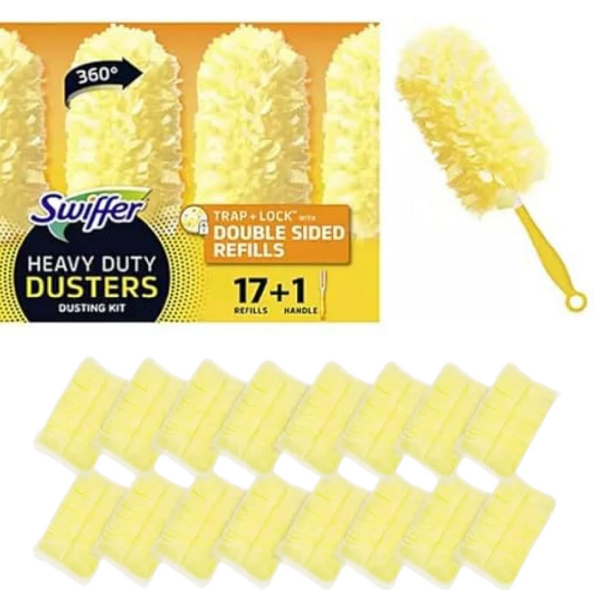 Swiffer Heavy Duty Duster Kit 17 Refills With Handle Multi Surface