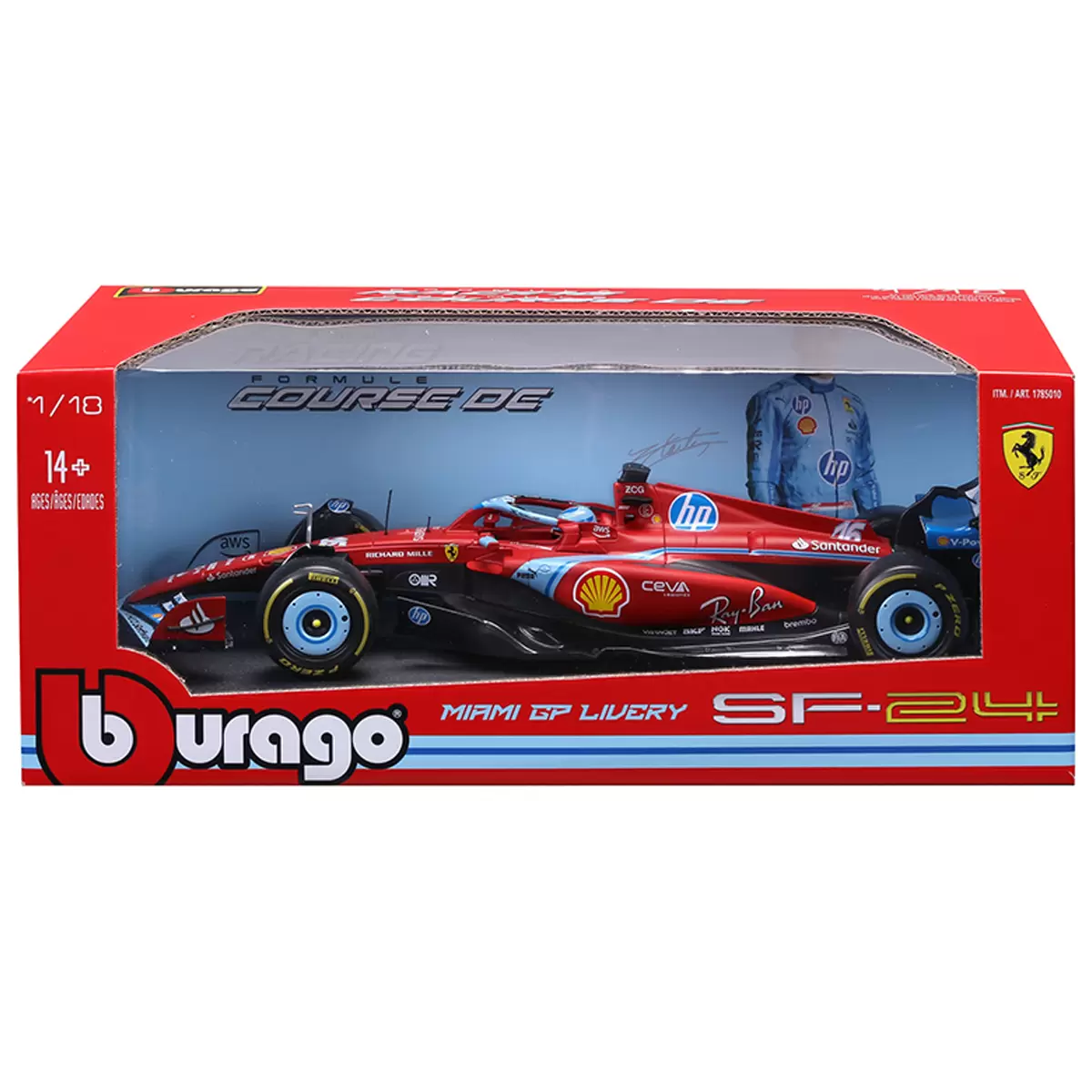 Maisto 1:18 Scale Formula 1 Diecast Cars Ferrari SF-24 2024 Miami Charles Lecler Free Shipping