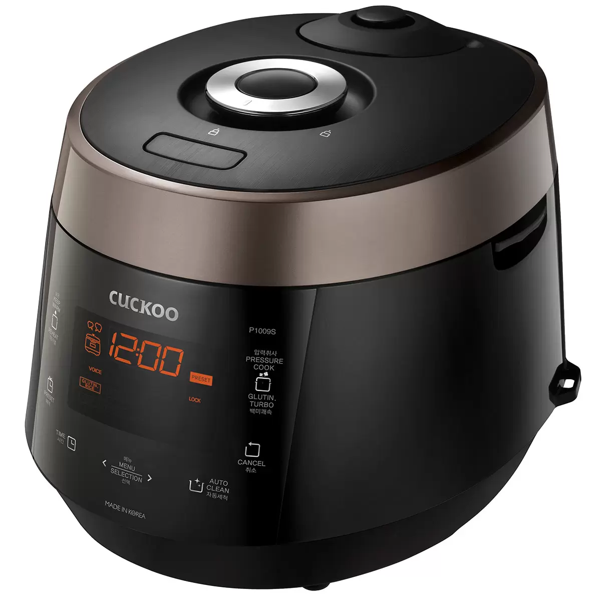 Cuckoo CRP-P1009S 10 Cup HP Pressure Rice Cooker Warmer Brown 1.8L