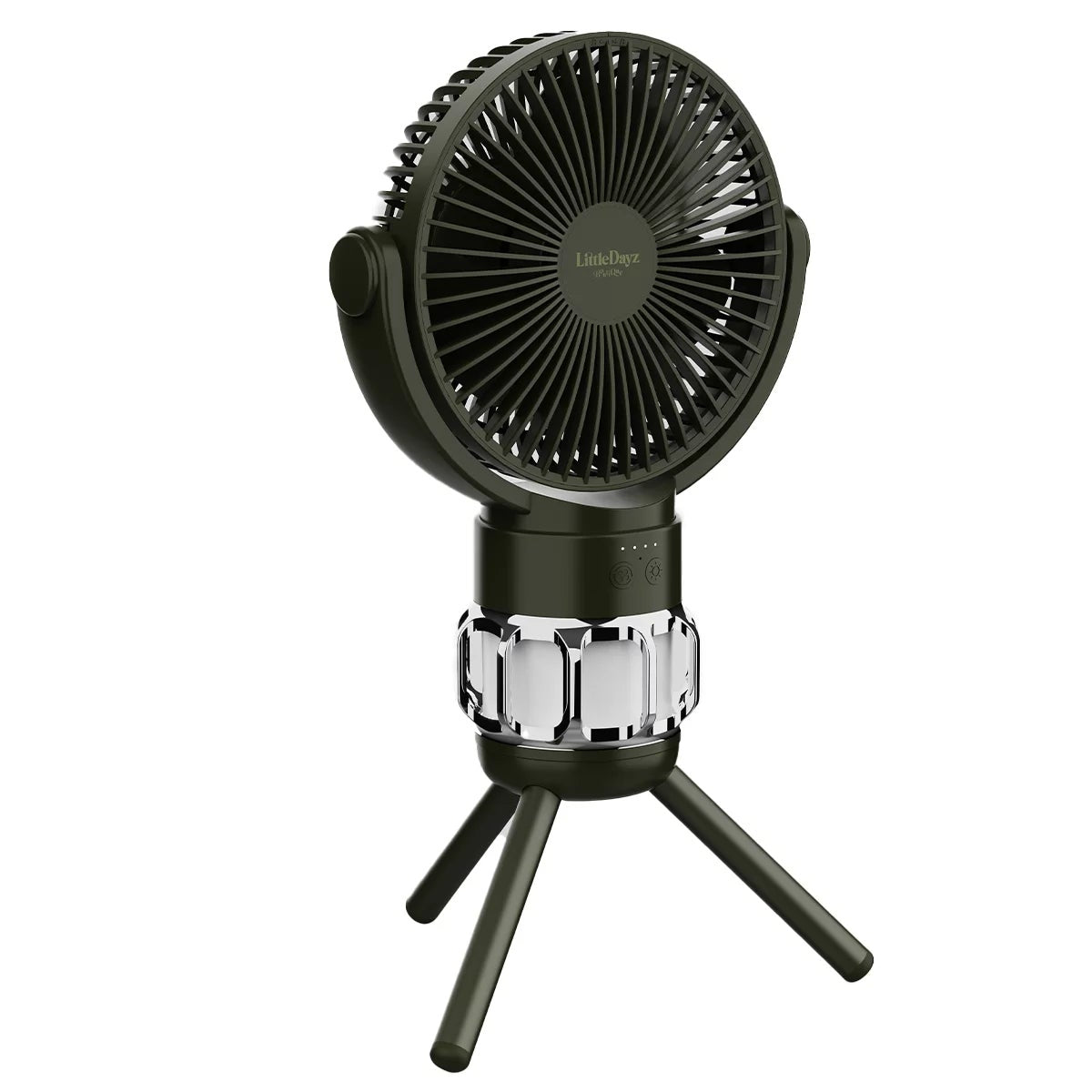 LittleDayz Portable Camping Fan & LED Light Magnetic Remote 3 Fan Speeds QW-F33