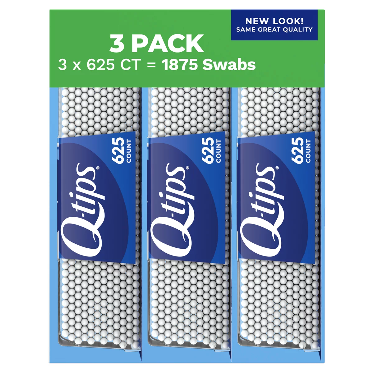 Q-tips Cotton Swabs 1875 Count 3 x 625 Soft 100% Cotton Multipurpose
