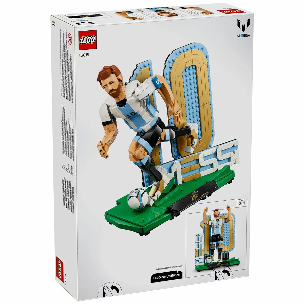 LEGO 43015 Lionel Messi Football Legend 958 Piece 2-in-1 Building Set