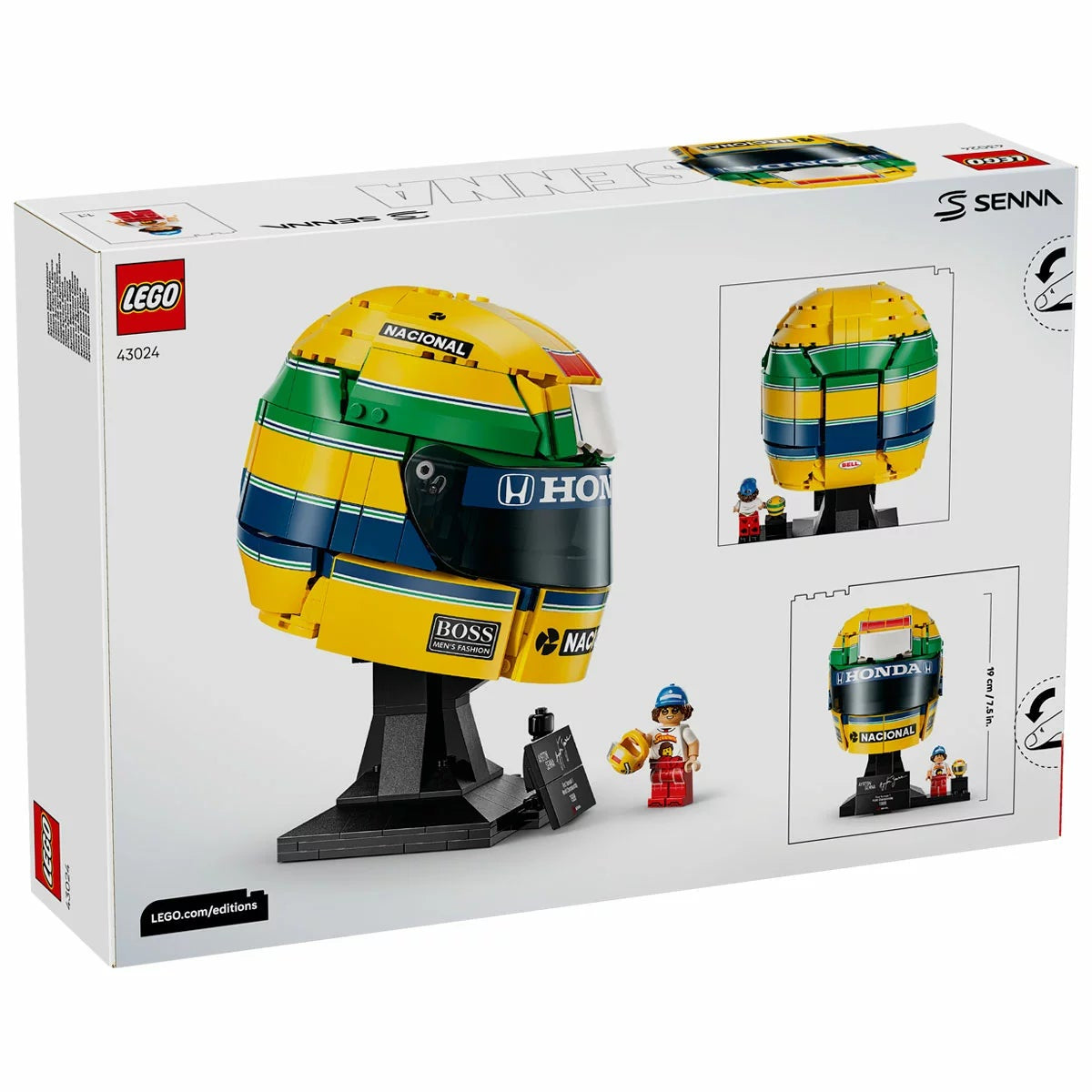 LEGO Editions Ayrton Senna Helmet 43024 F1 931 Piece Building Set