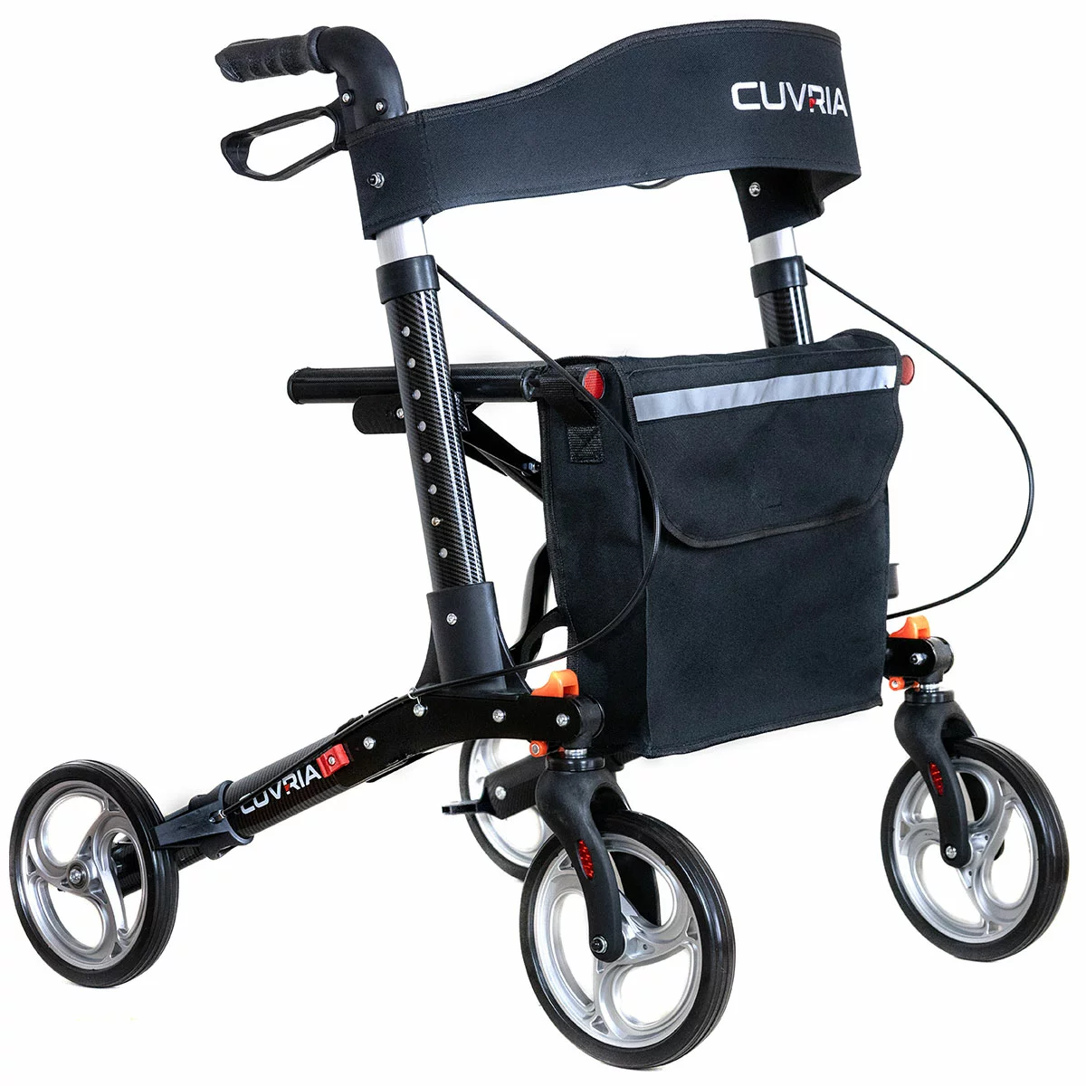 Cuvria Rollator Walker Lightweight Foldable Mobility Walker 136kg Capacity