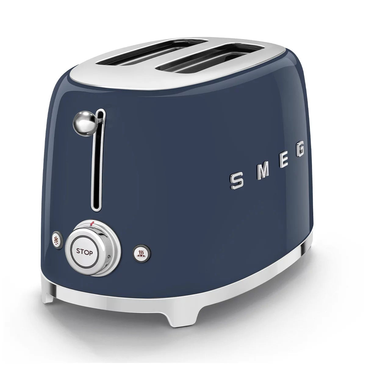 Smeg 50s Retro 2 Slice Toaster Navy Blue Gloss Finish With 6 Browning Levels