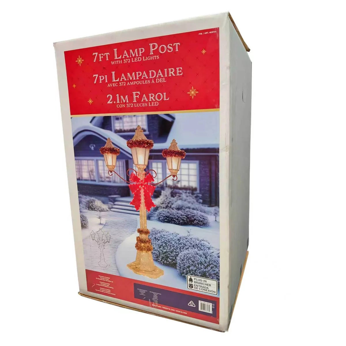 Christmas LED Lamp Post 213cm Holiday Outdoor Garden Lighting & Seasonal Décor