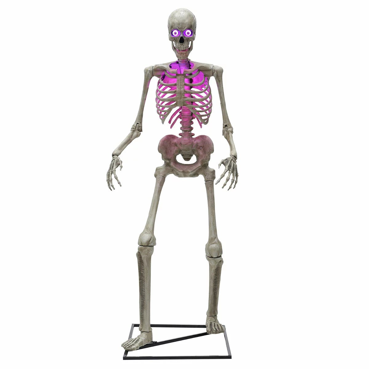 1.8M Animated Skeleton Greeter Halloween Decor Animatronic Prop Motion Sound LED