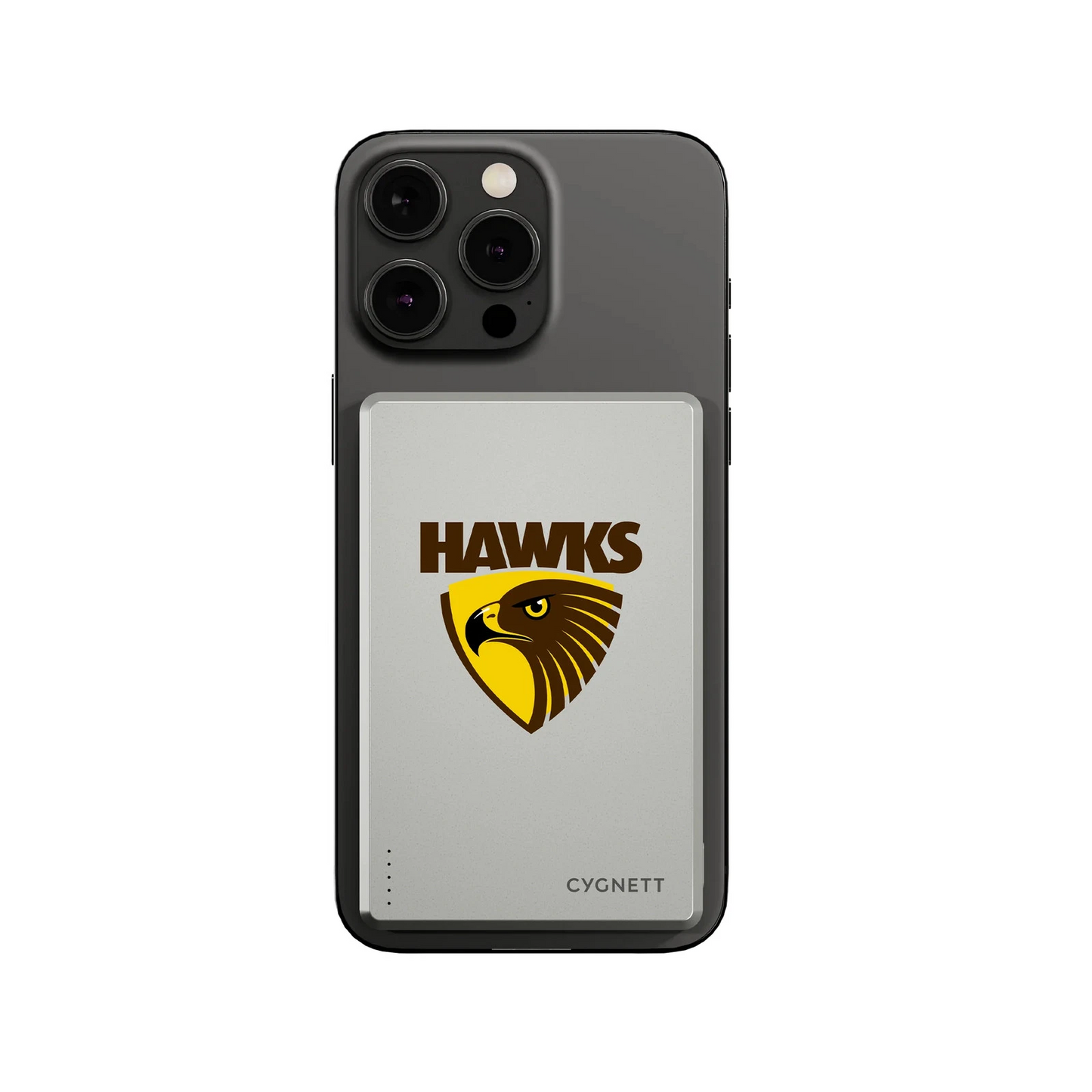 Cygnett 5K Slim Mag Power Bank Hawthorn Hawks Magnetic Wireless Charger