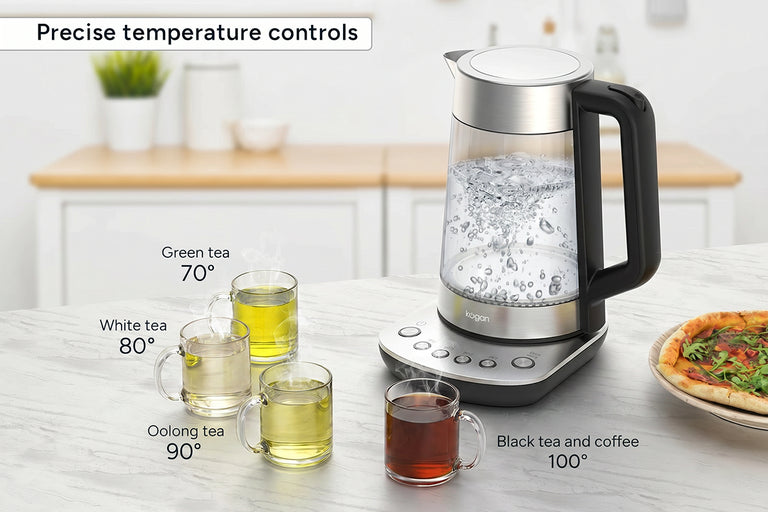 Kogan 1.7L Double Wall Glass Kettle (Stainless Steel)