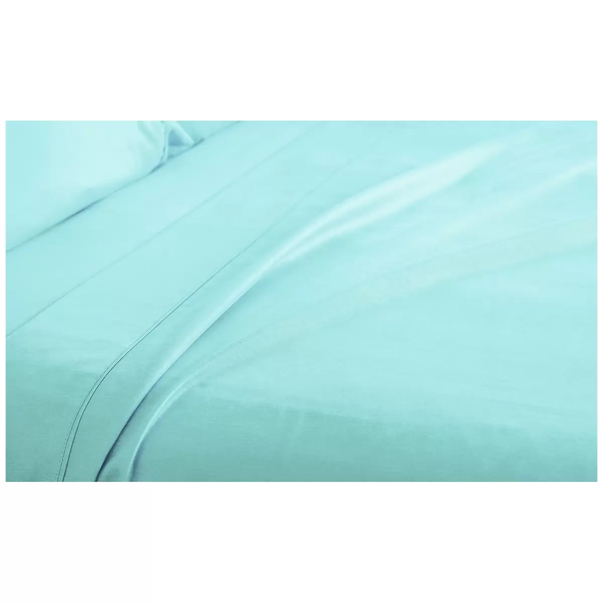 Ramesses 2000 Thread Count Bamboo Queen Sheet Set Aqua Soft Cooling
