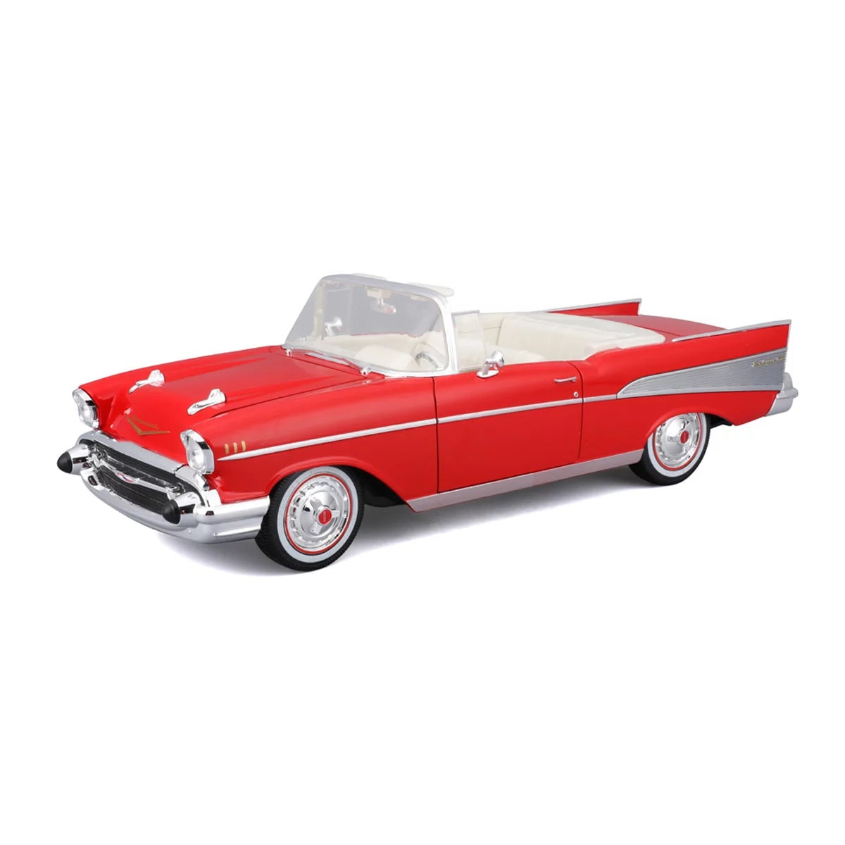 Maisto 1:18 1957 Chevrolet Bel Air Convertible Diecast Model Car Opening Doors