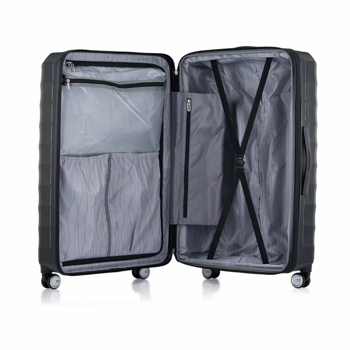 American Tourister Concentrix 3 Piece Expandable Luggage Set Black Spinner