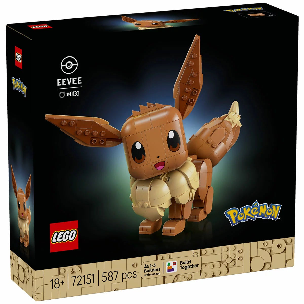 LEGO Pokémon Eevee 72151 587 Piece Building Set Collectible Figure 18+