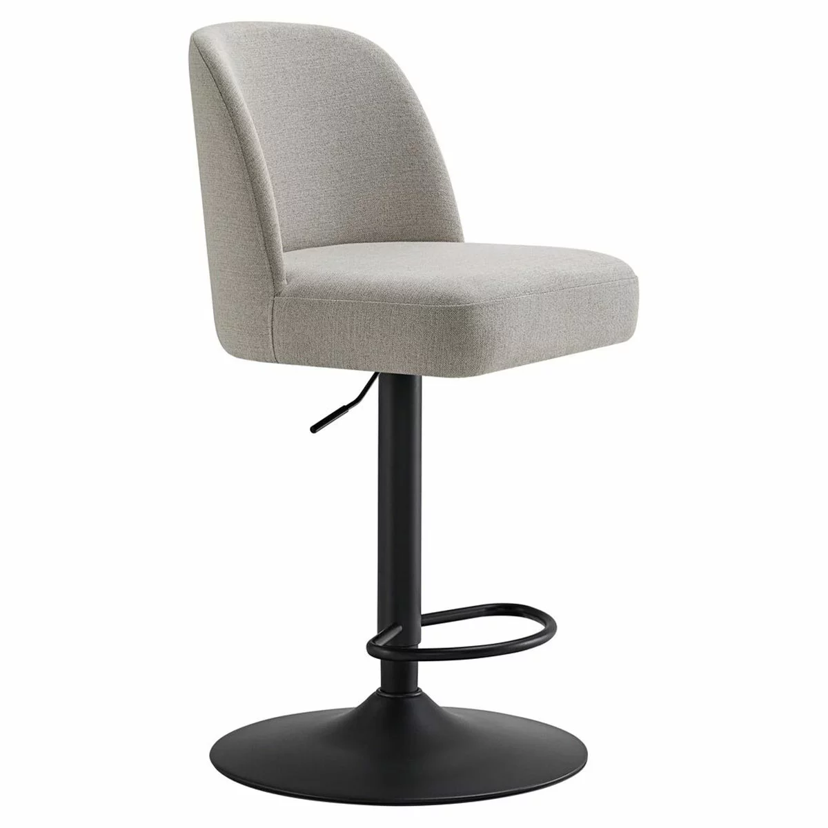 Gas Lift Bar Stool Adjustable Height Swivel Seat Modern Kitchen Counter Chair