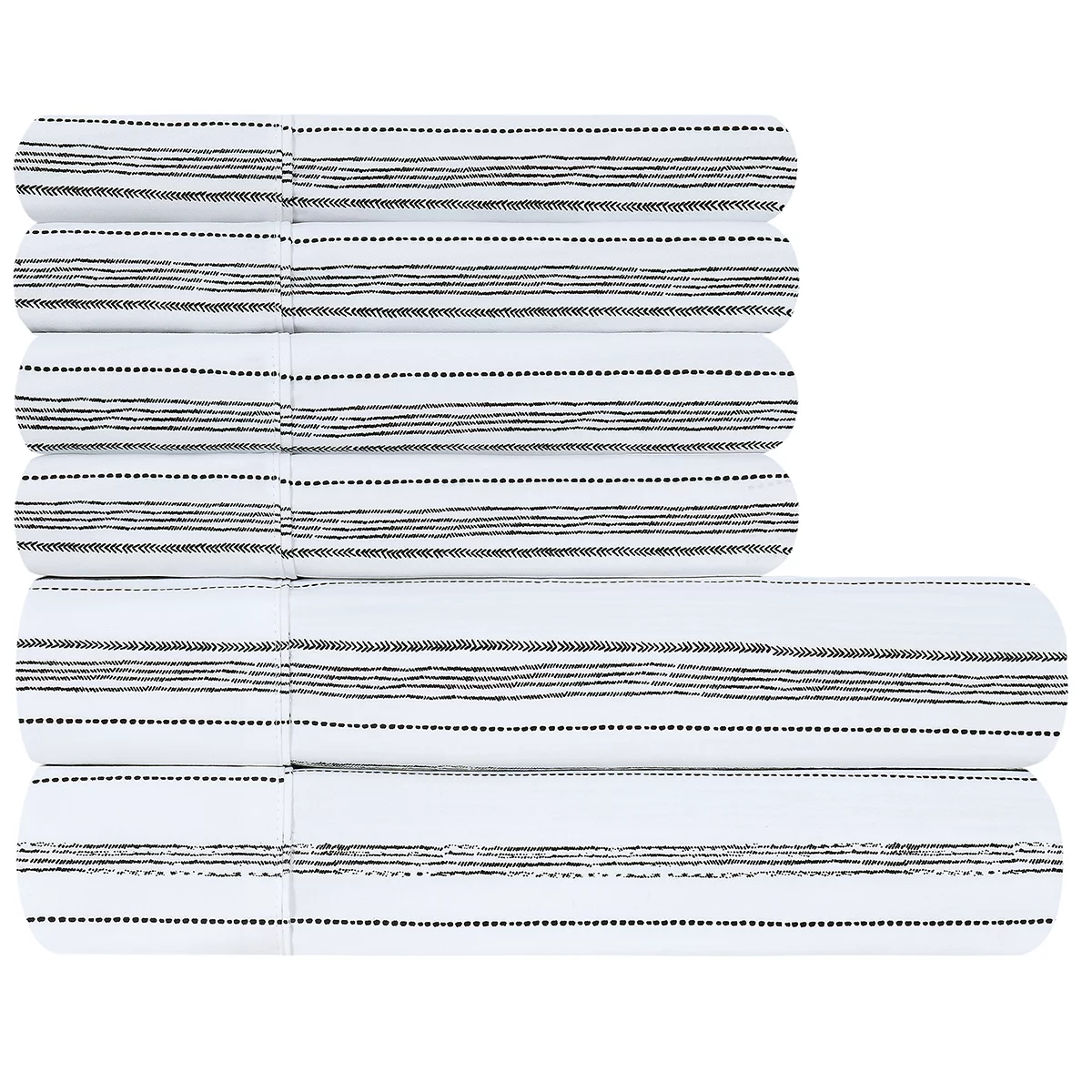 South Point Home Fashions Poly Flannel Sheet Set 6 Piece King Bohemian Stripe