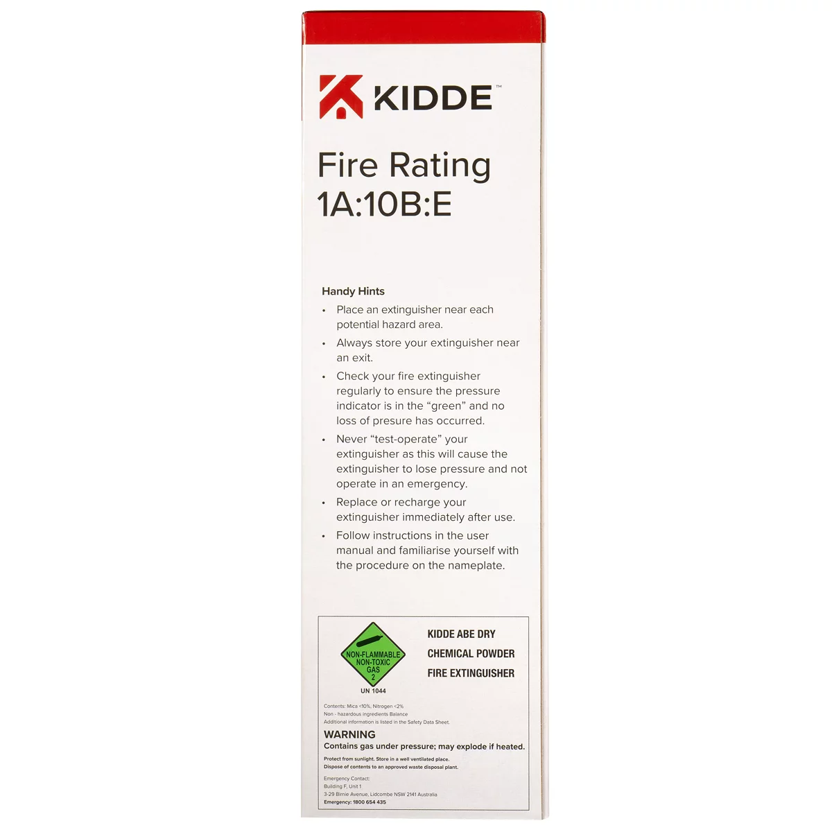 Kidde 1kg Fire Extinguisher Twin Pack 1A10BE Multi Purpose Safety Protection
