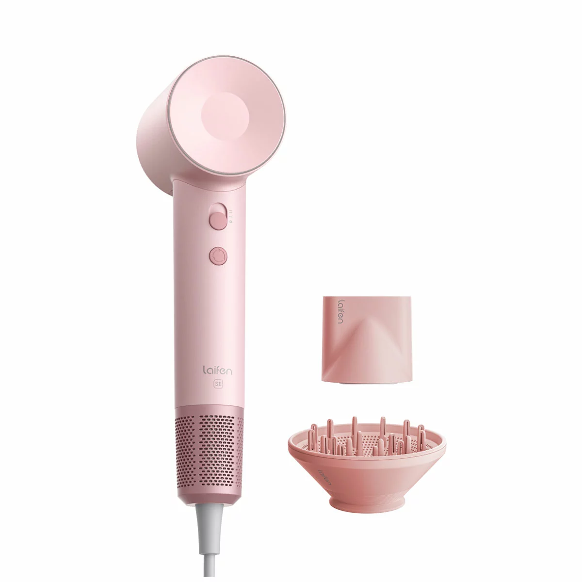 Pink Laifen SE High-Speed Hair Dryer 1HD12-G-AU W/ 2 Styling Nozzles