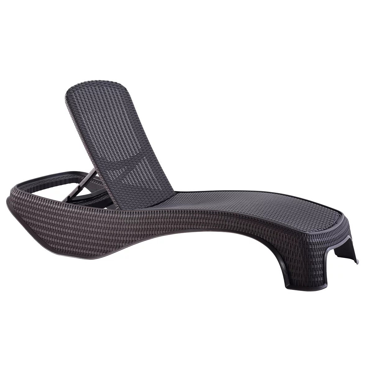 Keter Atlantic Sun Loungers 2Pk Graphite Reclining Patio UV Resistant Furniture