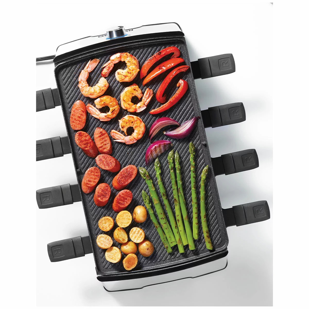 Ricardo The Rock Reversible Raclette Party Grill 8 Person Electric Grill