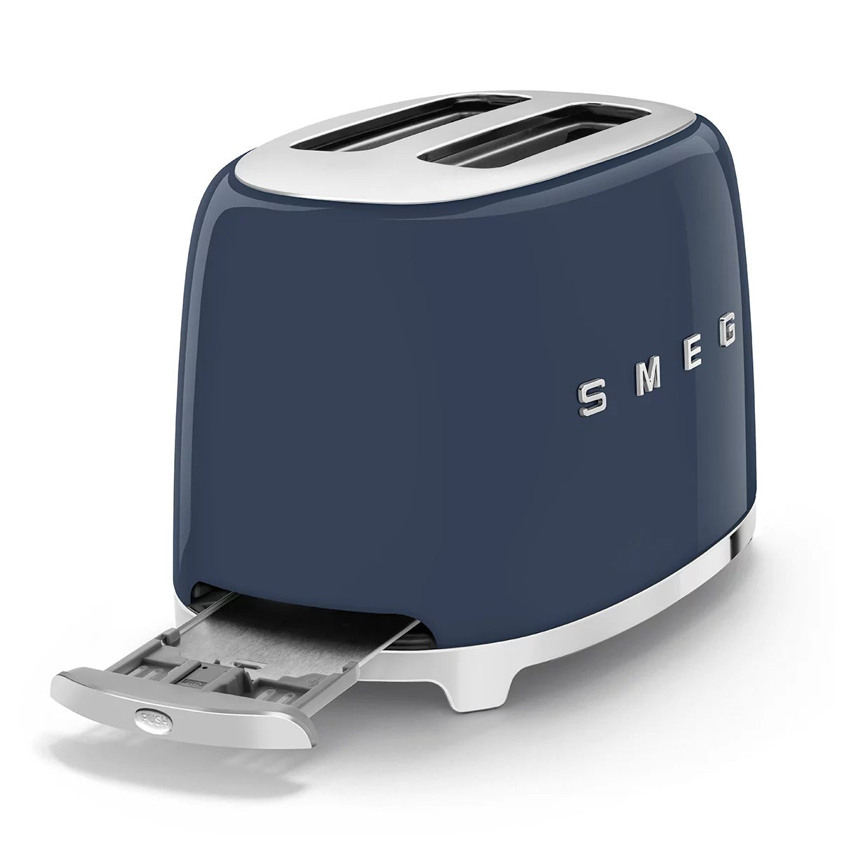 Smeg 50s Retro 2 Slice Toaster Navy Blue Gloss Finish With 6 Browning Levels