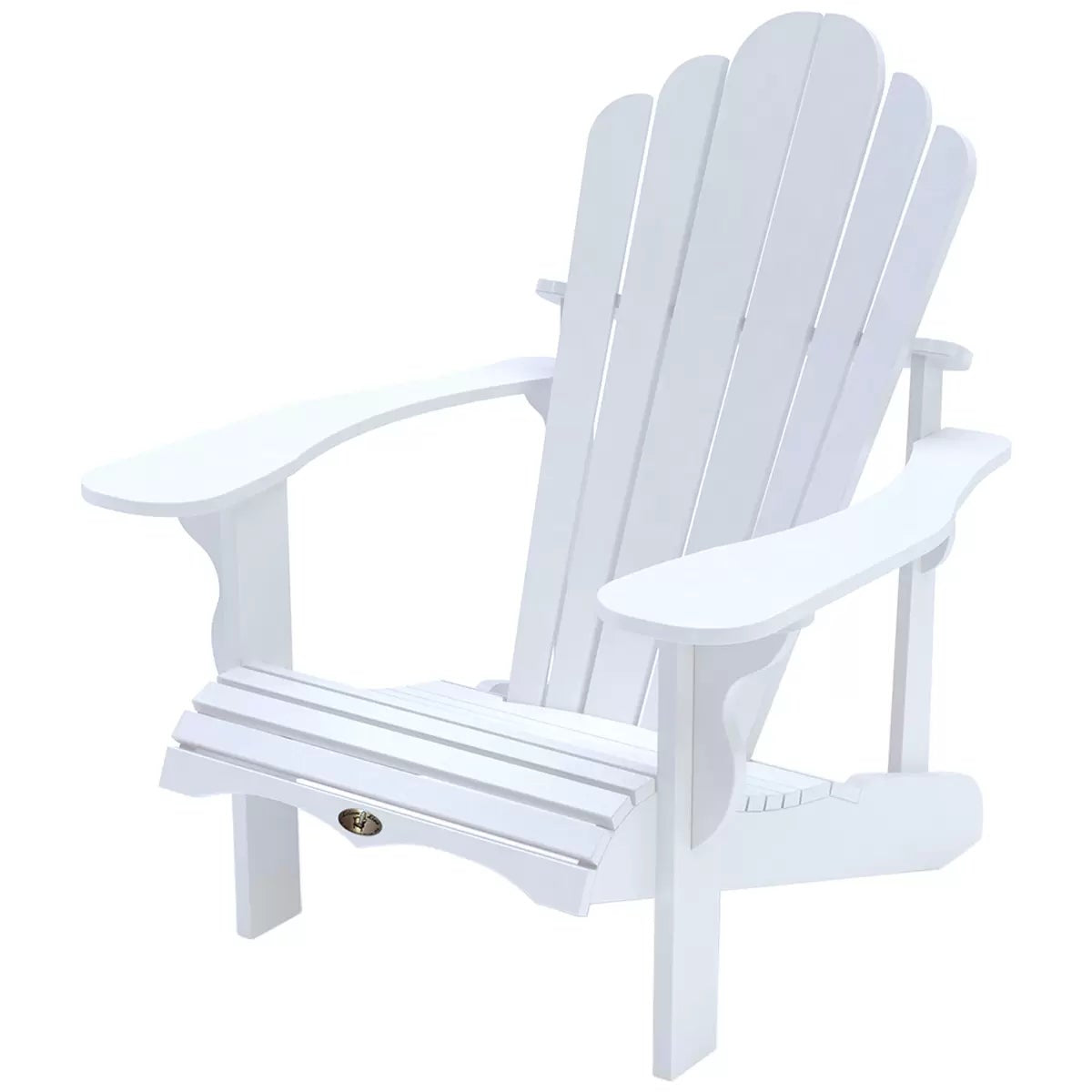 Adirondack Chair White HDPE Outdoor Patio Garden Lounge Chair Weather Resistant