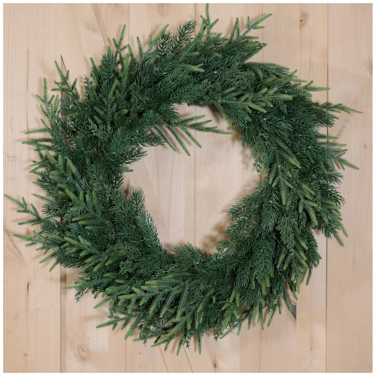 30 Inch Pre-Lit Norfolk Pine Christmas Wreath Battery LED Holiday Decor