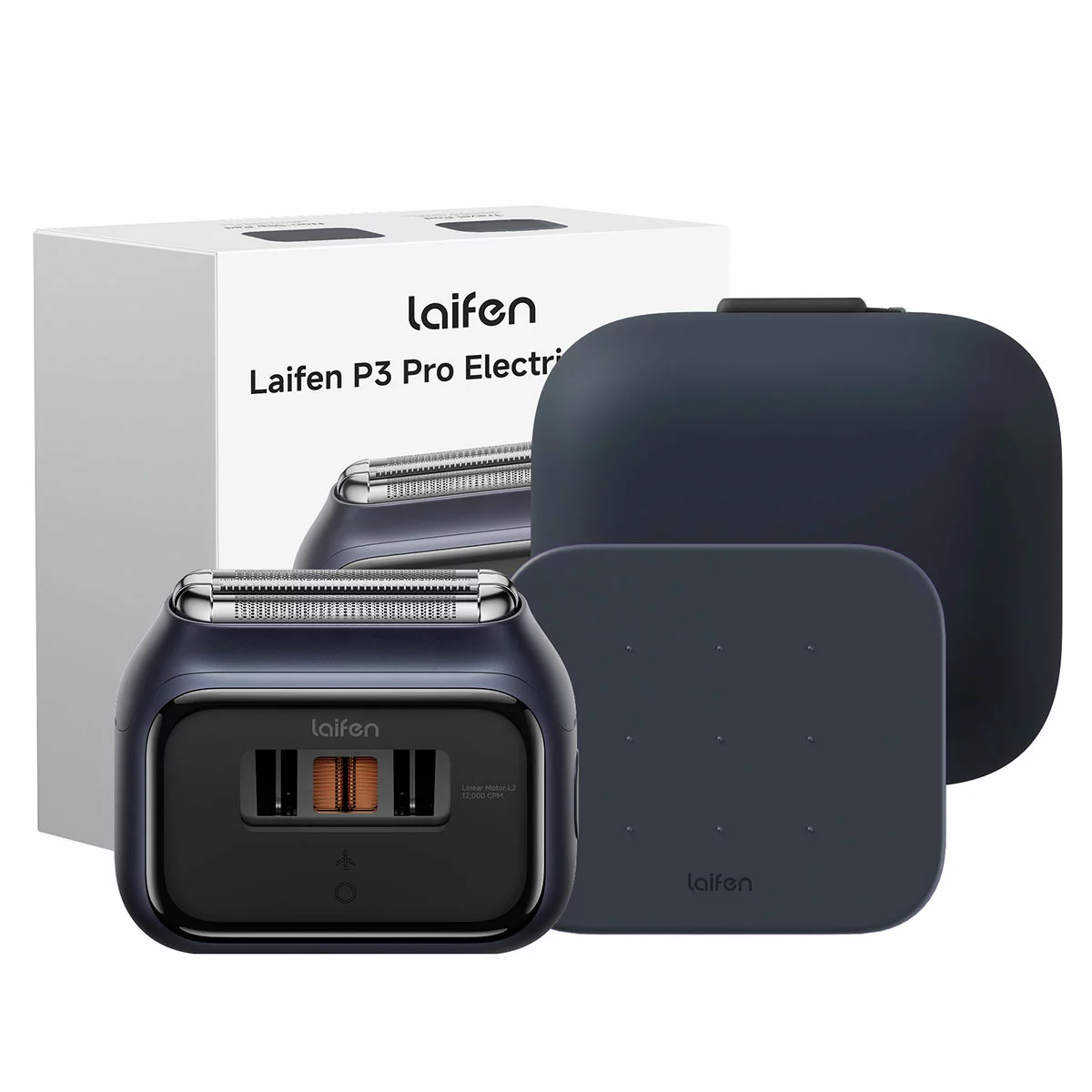 Laifen P3 Pro 3-Blade Electric Shaver Gift Box Royal Blue - Fast Charging