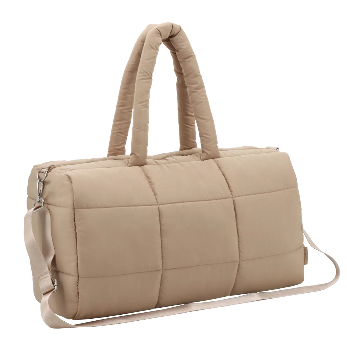 Mytagalongs Cloud Duffle Bag Beige Lightweight Weekender Gym Travel Bag