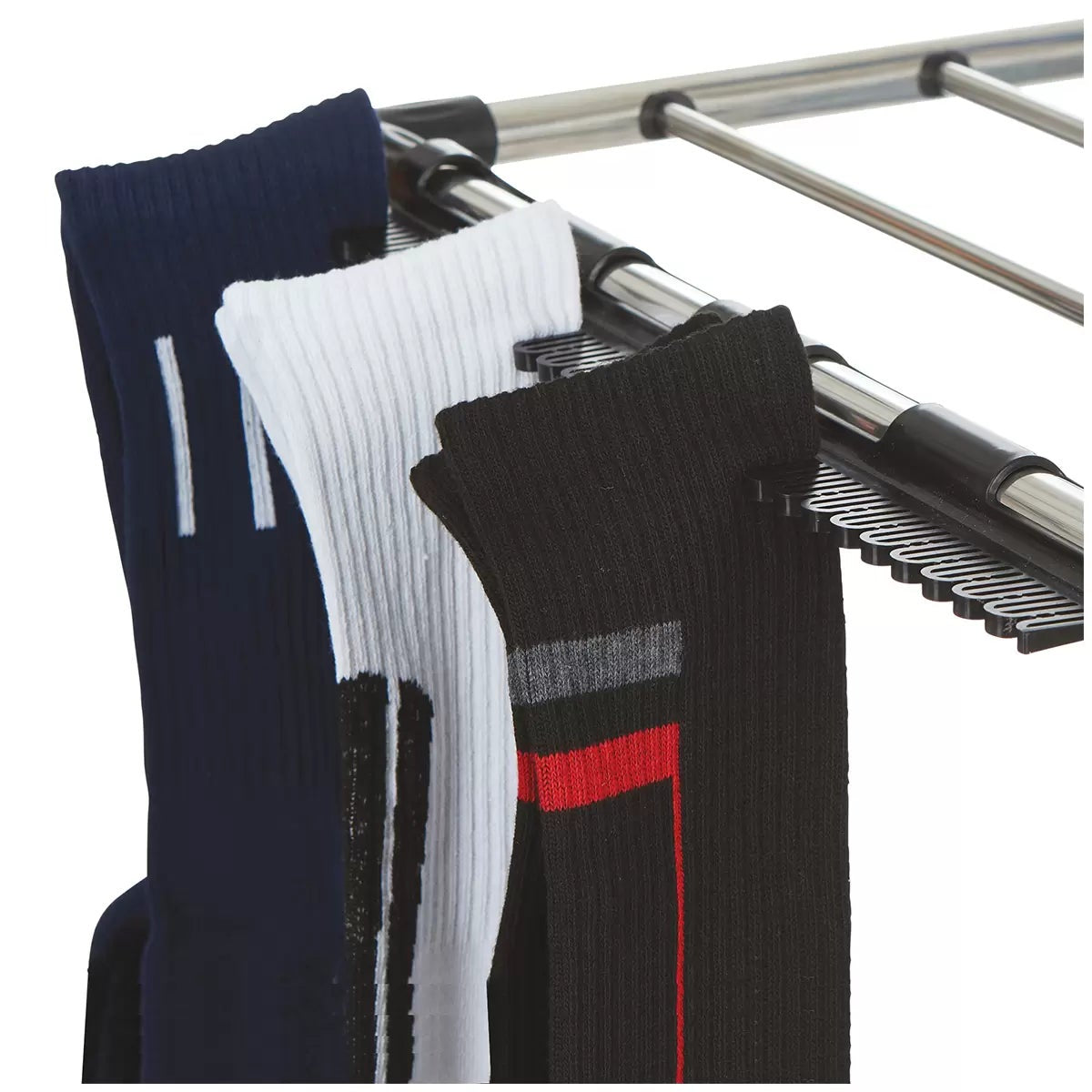 Mesa Gullwing Clothes Drying Rack Folding With Mesh Shelf Shoe Holders 12M Grey