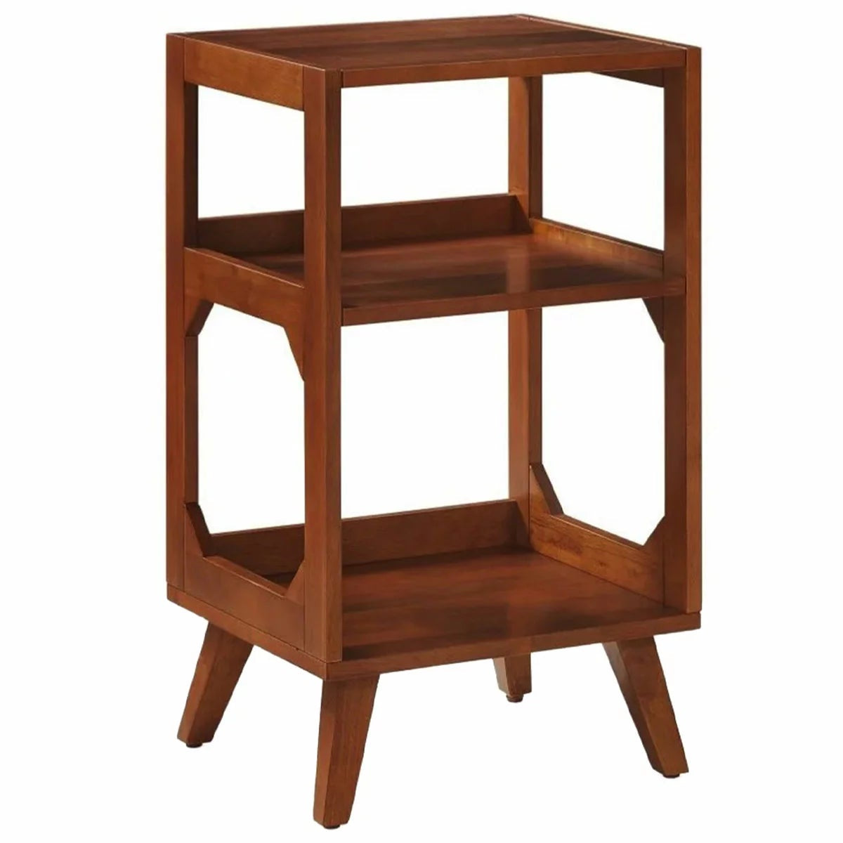 Crosley Asheville Vinyl Record Storage Stand Walnut Turntable Console-CRCF1152-W
