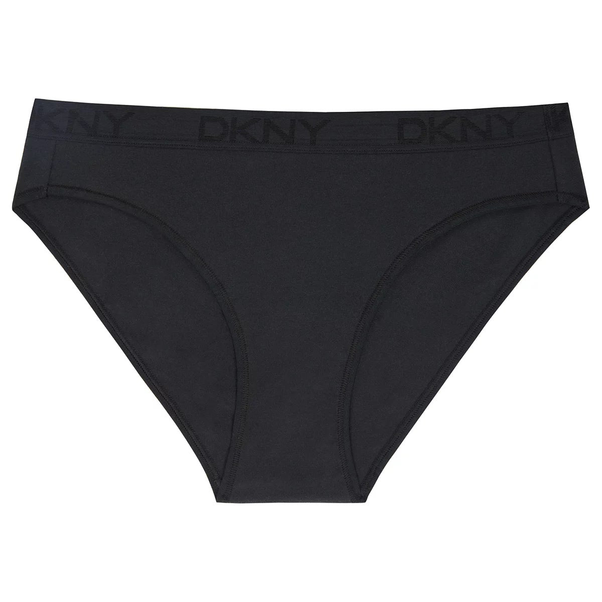 DKNY Women's Bikini Brief 4 Pack Black XL Cotton Stretch Underwear