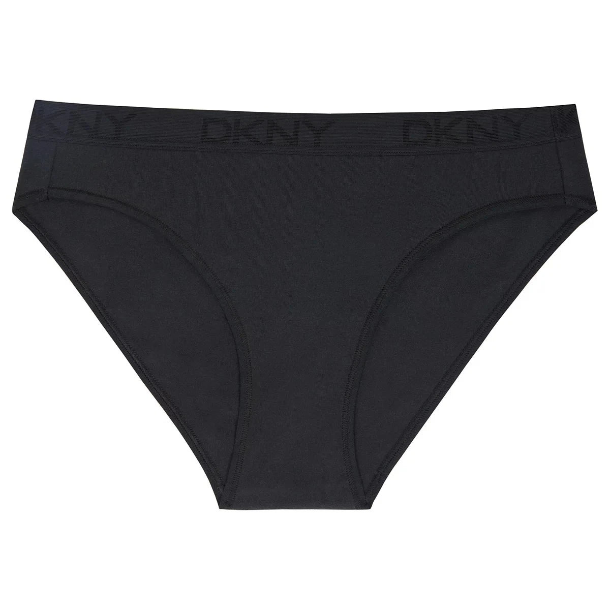 DKNY Women's Bikini Brief 4 Pack Black Large Cotton Stretch Underwear