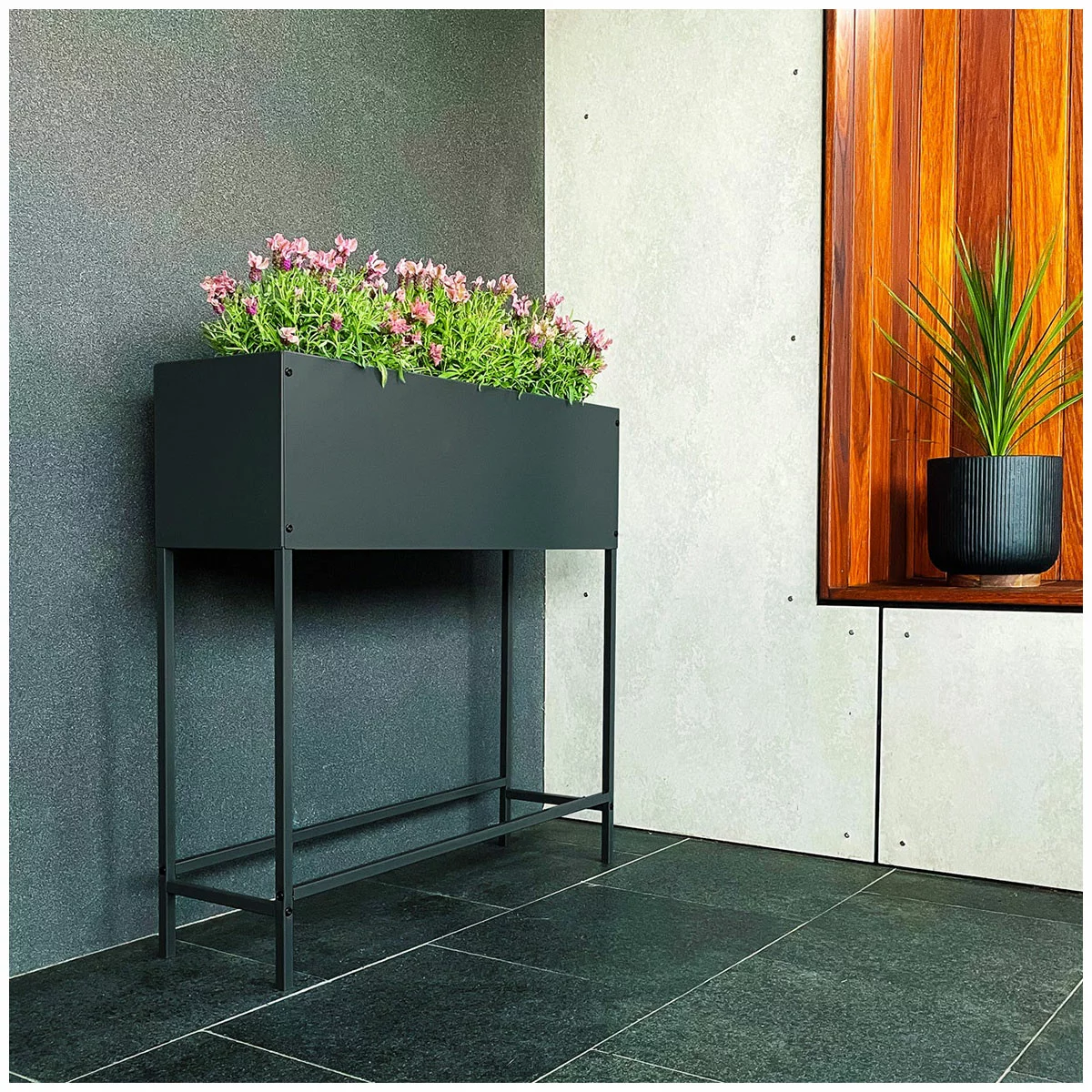 Greenlife Raised Planter Box Set of 2 Steel Garden Herb Vegetable Grow Bed