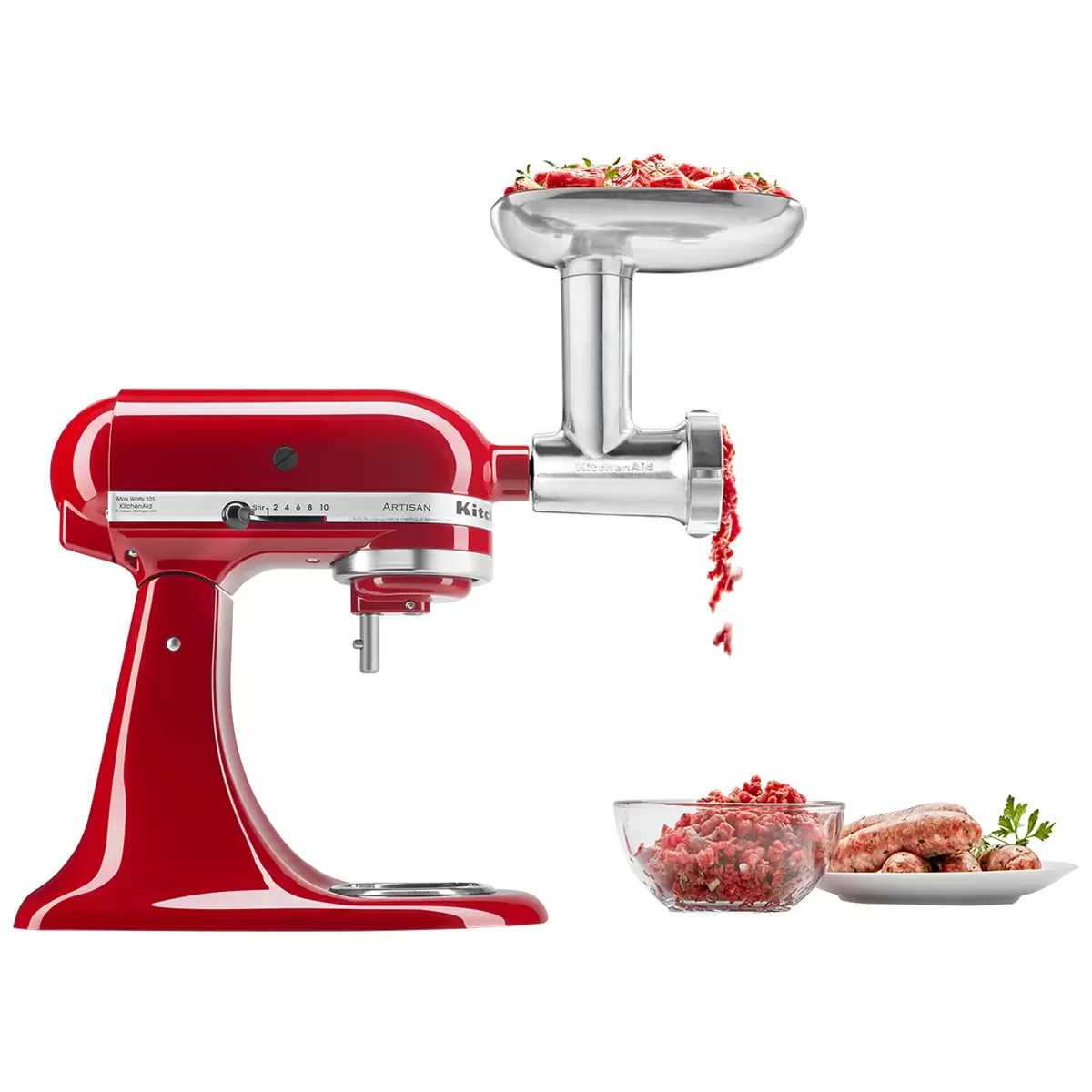 KitchenAid Metal Food Grinder Attachment 5KSMMGAA Stand Mixer Meat Grinder